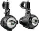 Lampa Moto Fog Lights Fog-x2 12V 30W 2100Lm 6000-6500K Φ71mm 1 LED Waterproof IP68 Wiring Brackets Φ38-39mm Set 2 Pcs 91582-lm 9158.2-lm