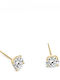 Solitaire 9K Gold Zircon Earrings Sk5022