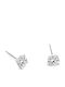Solitaire Earrings 9K White Gold Zircon Sk5018