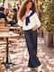 Pantaloni Jeans pentru Femei cu Croială Wide