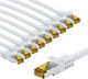 Goobay S/FTP Cat.6a (Gigabit) Ethernet Network Cable 1m White 10pcs