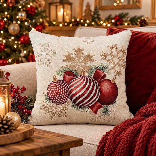 Linea Home Față de Pernă Decorativă de Crăciun Roșie 45x45 cm
