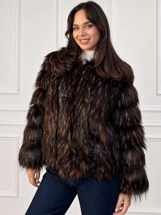 Kurzer Damenpelz Brown