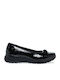 Leather Women's Ballerina Shoes Black