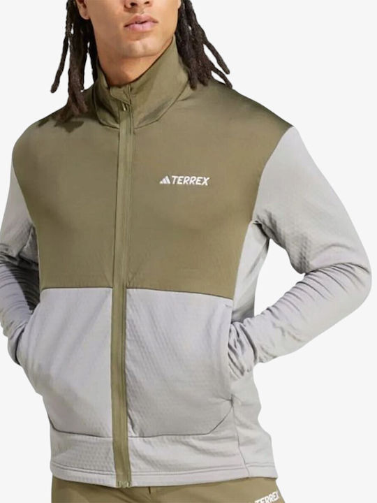 adidas Terrex Multi Men's Fleece Jacket Grey/Green
