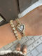 Women's Battery-Powered Watch with Gold Stainless Steel Bracelet