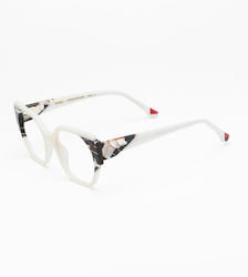 Woodys Barcelona Scarlet Ramă de Ochelari Fluture pentru Femei din Plastic