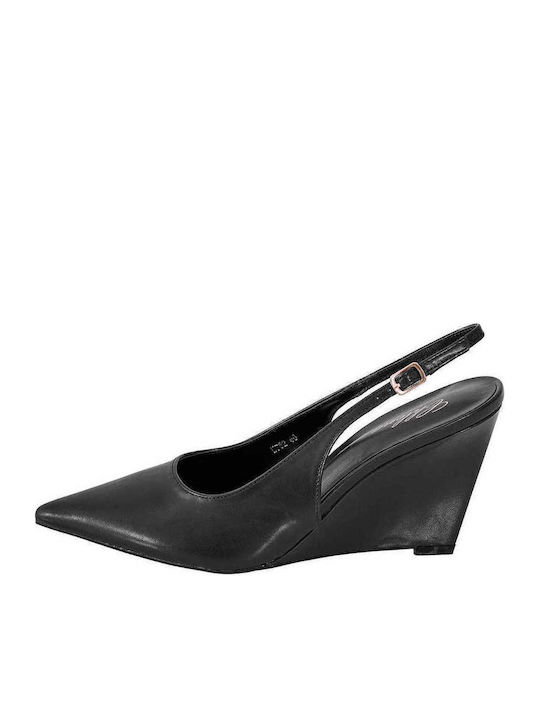 Celestino Slingback-Pumps mit durchgehender Sohle Schwarz Celestino Slingback-Pumps mit durchgehender Sohle Schwarz