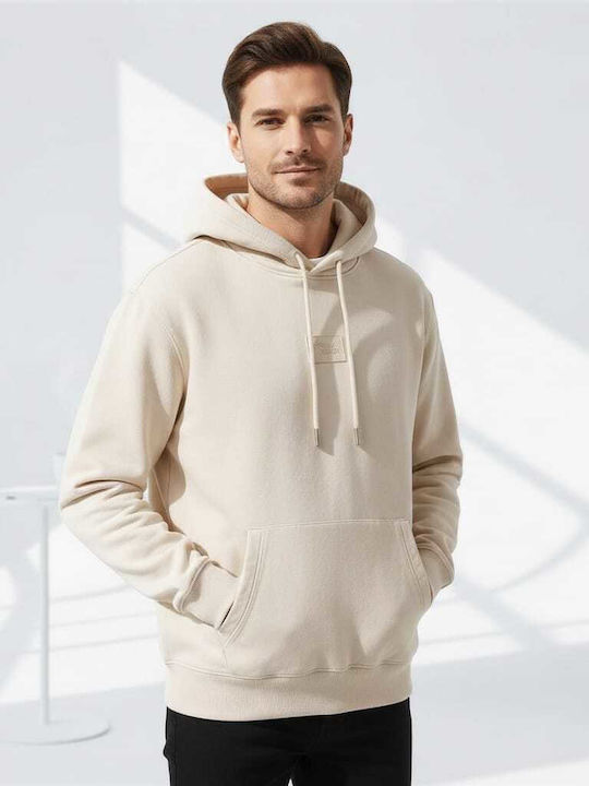Beige Hooded Sweatshirt