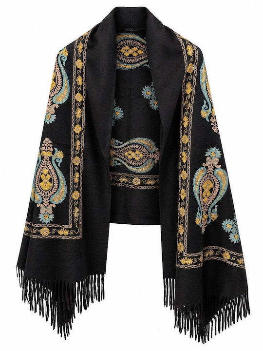 Achilleas Accessories Γυναικείο Φουλάρι Μαύρο