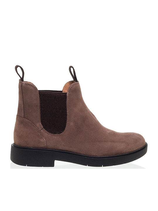 D Spherica Ec1 B Suede Γυναικεία Μποτάκια Αστραγάλου Μπεζ
