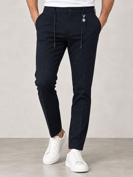 Seoul Men's Slim Fit Trousers Blue