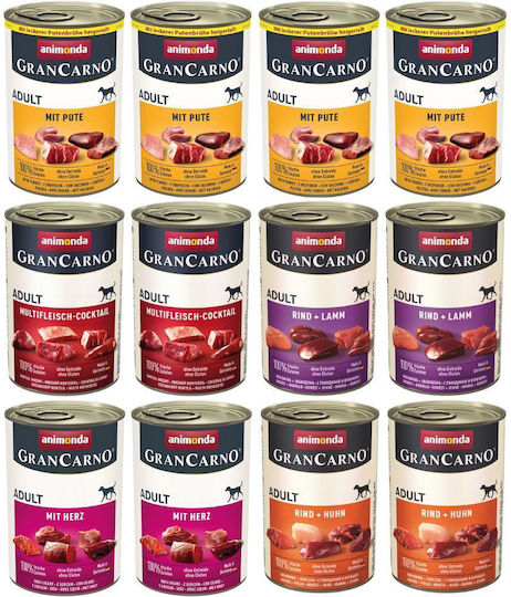 Grancarno Hrana Umedă Pentru Câini în Conservă Dietă Fără Cereale 12x400gr