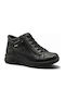 Black Leather Women's Ankle Boots