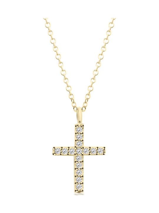 Chrilia 9K Gold Cross with Chain
