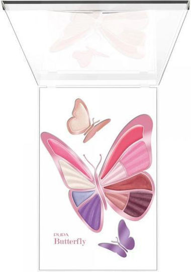 Pupa Makeup Palette with Pressed Powder Eye Shadows Vibrant Violet 14.3 g