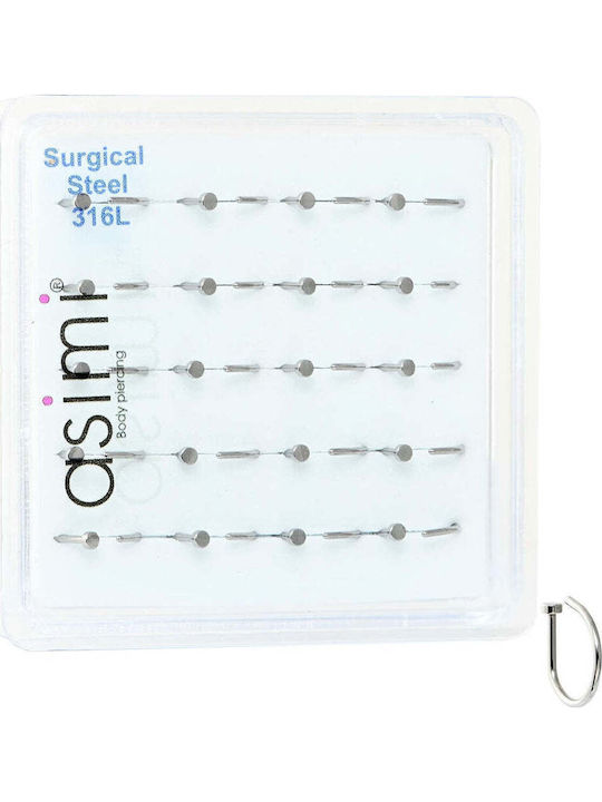 Asimi Fake Nose Ring Surgical Steel 316L 1 Pc Silver