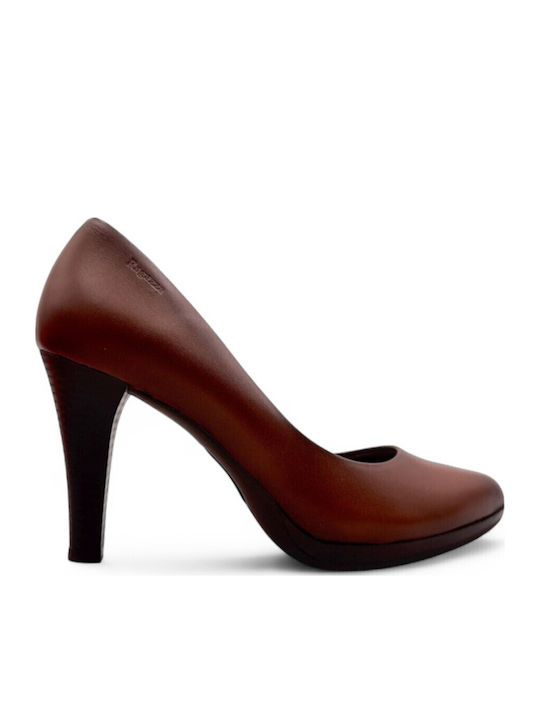 Ragazza Lederpumps in Tabakbraun