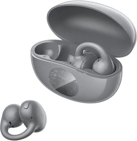 QCY Crossky C50i Open Ear Bluetooth Handsfree Headphones with Sweat Resistance and Charging Case Grey