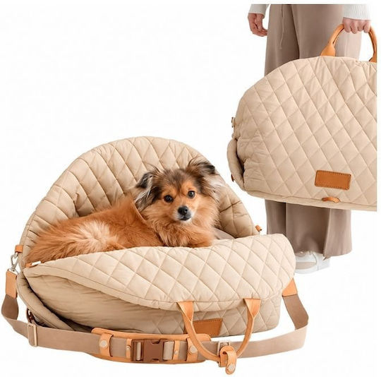 Denik Pets Waterproof Dog Carrier Backpack Beige L45xW43xH34cm
