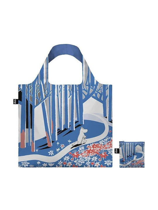 Τσάντα Ψώνια Shopping Bag Υφασμάτινη Loqi Pix & Love Moomin Blue Forest