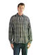 Long Sleeve Checked Shirt Dark Indigo