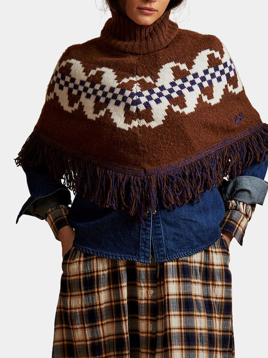 La Martina Πλεκτό Πόντσο Brown