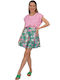 Mini Floral Green Skirt