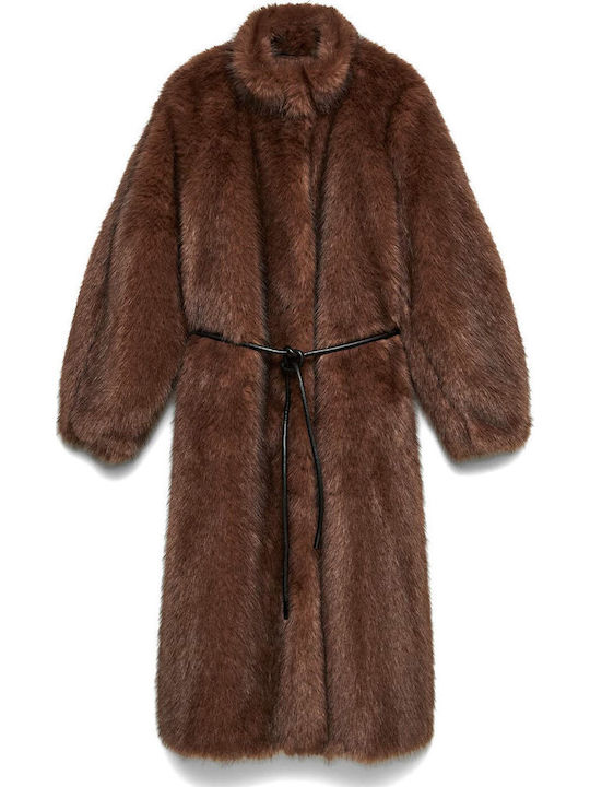 Vero Moda Blană Lungă de Damă Cocoa Brown