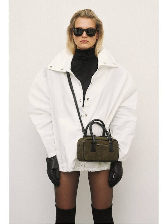 Women's Suede Bag White