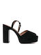 Wildleder-Sandalen Schwarz