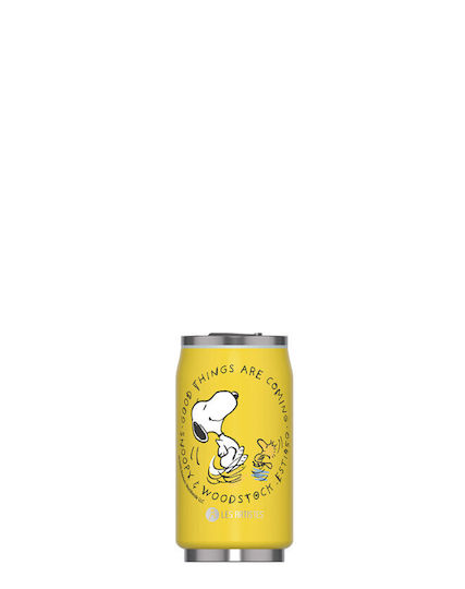 Les Artistes Insulated Can Glass Thermos Stainless Steel 280ml Yellow
