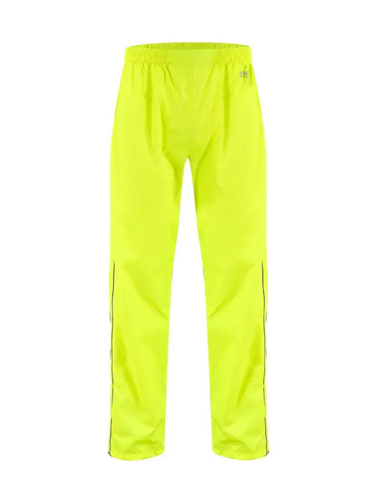 Mac In A Sac Pantaloni de Ploaie Impermeabili Full Zip, Pliabili, Unisex, Galben Neon