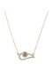 Silver And More Halskette mit Auge aus vergoldetem Silber mit rosa Zirkonia
