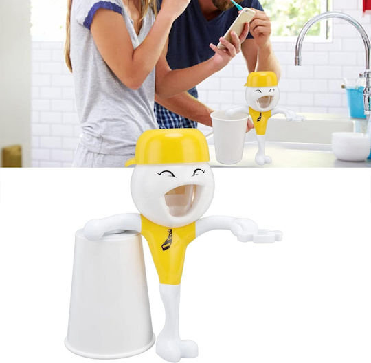 Wall-Mounted Plastic Yellow Toothbrush Holder 9101198758375