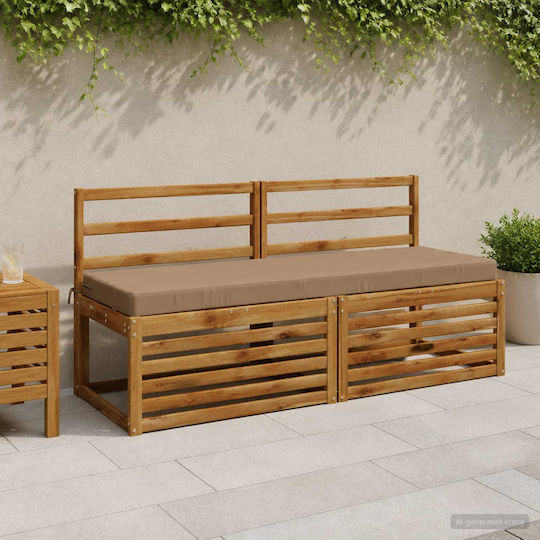 vidaXL Pernă pentru Bancă de Grădină Soest Taupe 2 Buc. 140x50 cm
