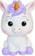 Plastic Unicorn Money Box White-Purple 12x14x21.5 cm Dorosimo 17858
