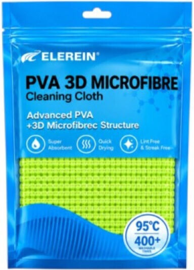 Elerein 3D PVA General-Purpose Microfiber Cleaning Cloth Green 30x30 cm