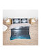 Anna Riska Super-Double Fitted Sheet Set 160x200+25 cm Blue (4 Pieces)