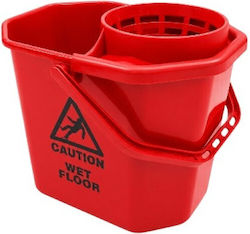 IPC Pulex Plastic Bucket with Wringer Capacity 12 L Red