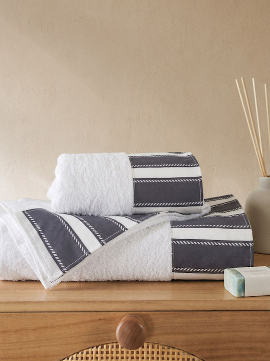 Rythmos Lesley 3-Piece Bath Towel Set Blue 500 ...