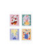 Set of 4 Canvas Paintings with Frame, Multicolored Flowers, 40x50cm Eurolamp 812-10062