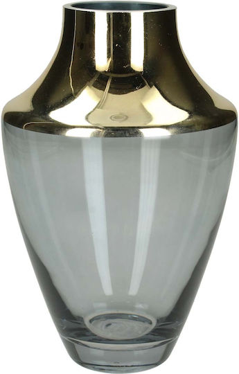 JK Home Decoration Decorative Glass Vase Gold 13x13xH20cm