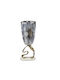 Eurolamp Dekorative Glasvase Blau 19x17.5xH52 cm