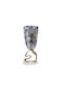 Eurolamp Dekorative Glasvase Blau 19x17,5xH46cm