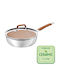Tramontina Double Stainless Steel Pan with Lid and Ceramic Coating 24 cm