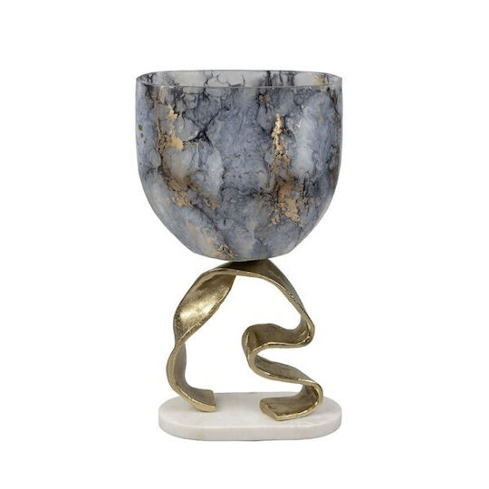 Eurolamp Dekorative Glasschale Blau 21,5 x 13 x 7 cm