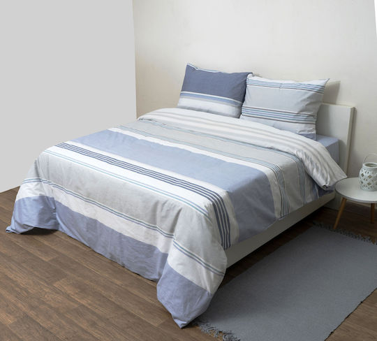 Anna Riska Hunter Bettbezug-Set aus Baumwolle 160x240 cm Einzelbett mit Kissenbezug Blau
