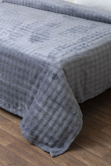 Anna Riska Single Fleece Blanket 150x210cm Light Grey