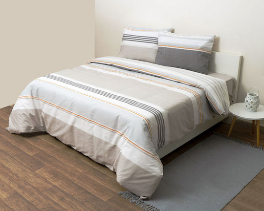 Anna Riska Set Cuvertură Matlasată de Bumbac pentru Pat de O Persoană Bej 180x240cm 2 Buc